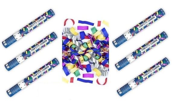 COLORFUL PARTY CONFETTI 40 CM 6 PCS