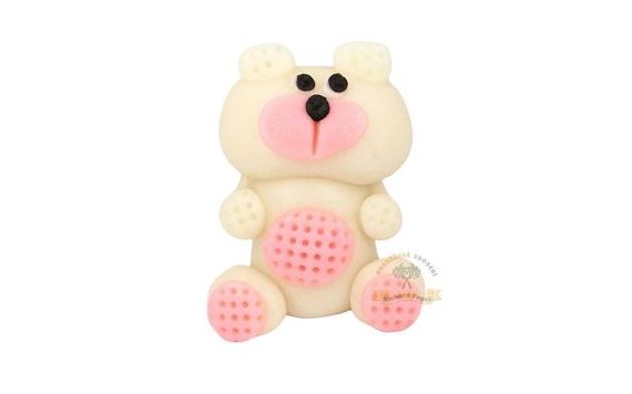 3D FIGURA 60 G – FEHÉR-RÓZSASZÍN MACI