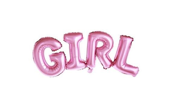 GIRL FOIL BALLOON, 74X33 CM, PINK (NOT HELIUM-FILLED)