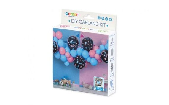 BALÓNKOVÁ GIRLANDA - SADA BOY OR GIRL - KLUK NEBO HOLKA - GENDER REVEAL - 300CM - 65 KS