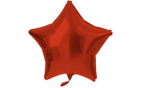 FOIL STAR BALLOON - MATTE RED - 48 CM