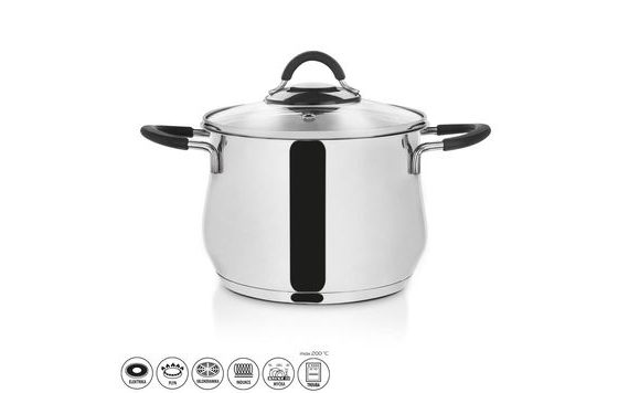 NEREZOVÝ HRNIEC DALIE 3,5 L SO SKLENENÝM POKRIEVKOU