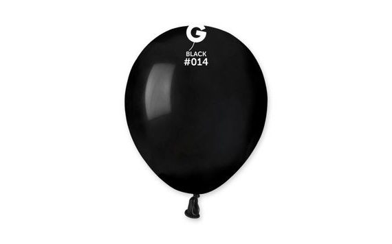 LATEX BALLOON MINI - 13 CM - BLACK, 1 PC