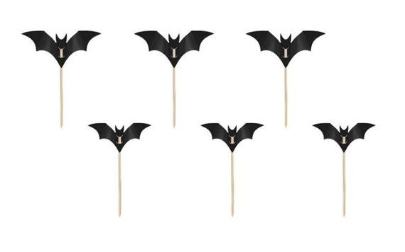 ZAPICHOVÁTKA DO CUPCAKU NETOPÝŘI - NETOPÝR - HALLOWEEN - 6 KS