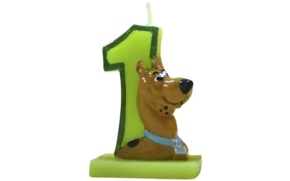 SCOOBY DOO BIRTHDAY CAKE CANDLE - NUMBER 1