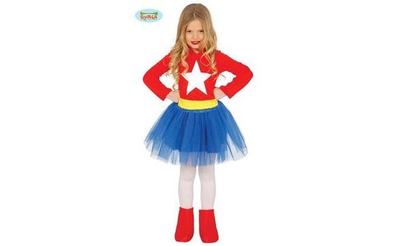 KIDS' SUPERGIRL COSTUME, AGES 7-9
