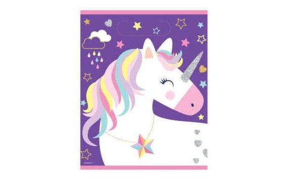 UNICORN BAG - 8 PCS, 22.5 X 18.5 CM