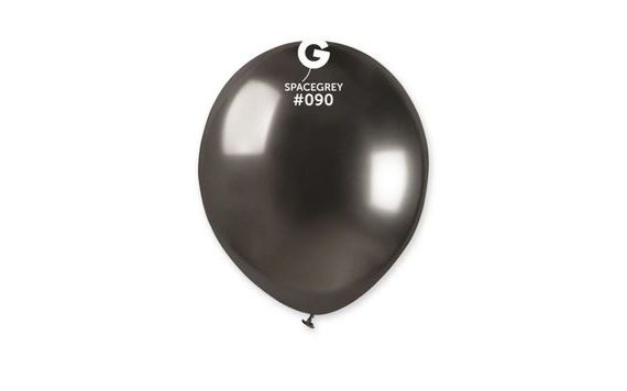 BALÓNEK CHROMOVANÝ MINI - 13 CM - LESKLÝ VESMÍRNĚ ŠEDÝ - 1KS