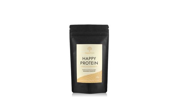 HAPPY PROTEIN 30 G – VEGÁN FEHÉRJEPOR VANÍLIA–FAHÉJ ÍZESÍTÉSSEL