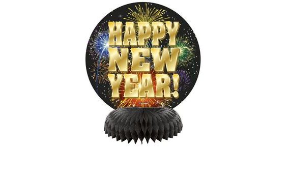 DEKORACE NA STŮL HAPPY NEW YEAR 4 KS - SILVESTR