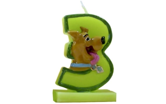 SCOOBY DOO BIRTHDAY CAKE CANDLE - NUMBER 3