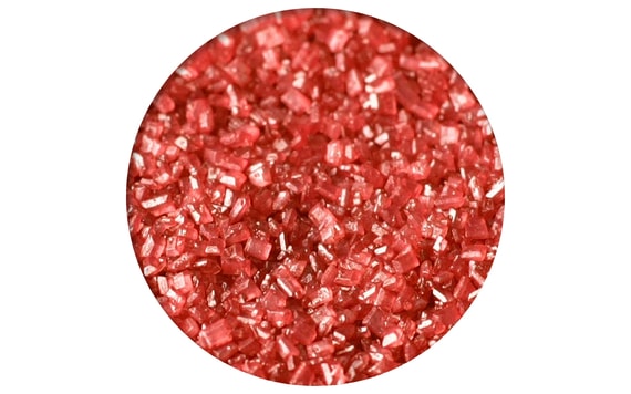 DECORATIVE SUGAR RED - PERLESCENT RED CRYSTAL 50 G