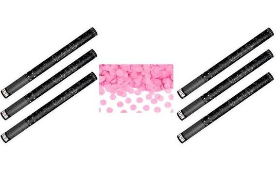 CONFETTI 60CM - 6 PCS PINK CIRCLES - BABY GIRL BIRTH - GENDER REVEAL - BABY SHOWER