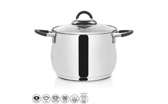 NEREZOVÝ HRNIEC DALIE 4,8 L SO SKLENENÝM POKRIEVKOU