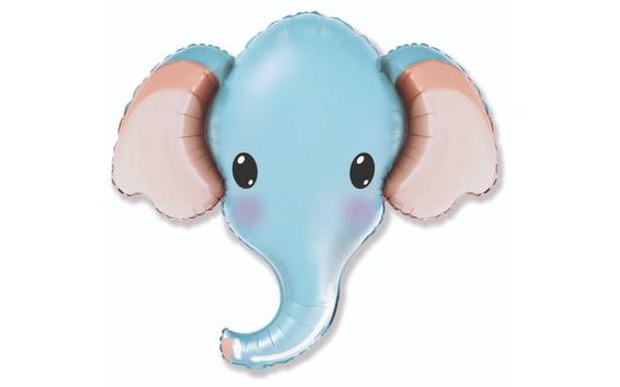 FÓLIOVÝ BALÓNEK SLON - MODRÝ - SAFARI - 81CM