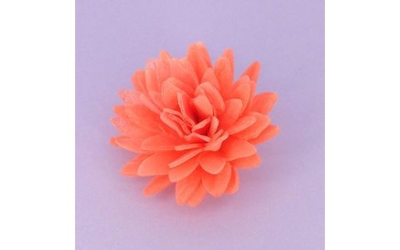 KVĚT Z JEDLÉHO PAPÍRU ASTRA LOSOSOVÁ - 5,5 CM