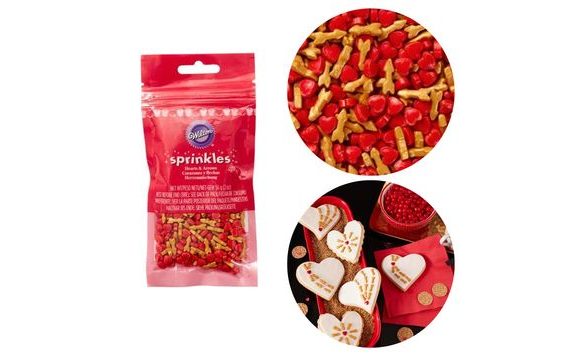 WILTON JUMBO SPRINKLES HEART AND ARROW - 56G