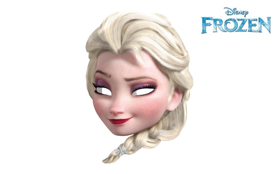 PAPÍROVÁ MASKA ELZA Z FROZEN - LEDOVÉ KRÁLOVSTVÍ