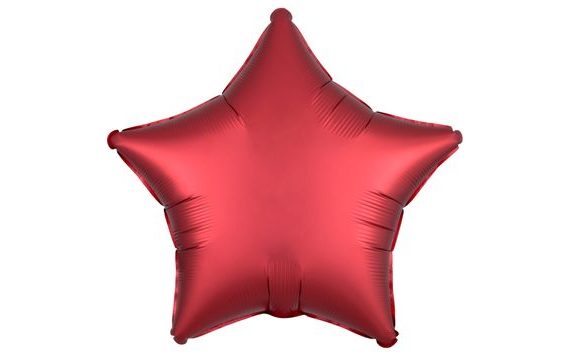 BALÓNEK HVĚZDA ČERVENÁ AMSCAN