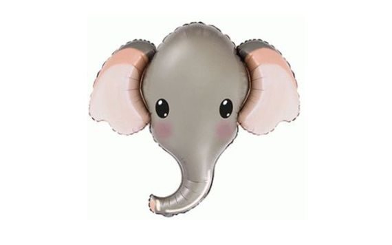 LARGE FOIL BALLOON SAFARI ELEPHANT - 81 CM