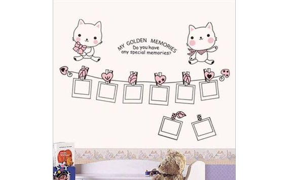 WALL STICKER CATS (INCLUDING FRAMES FOR PERSONAL PHOTOS)