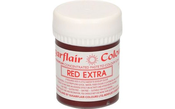 PASTE COLOUR RED EXTRA SUPER KONCENTROVANÁ JEDLÁ FARBA, 42 G