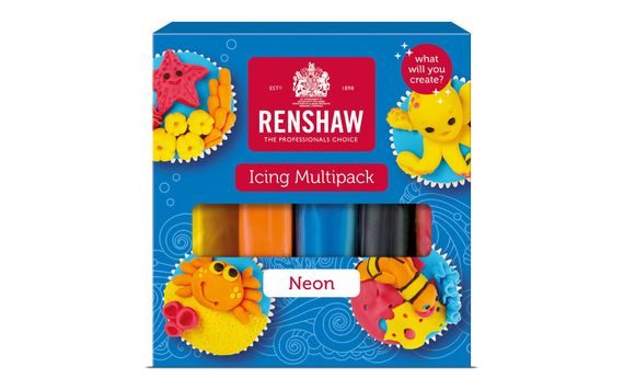 ROLFONDANT PRO MULTIPACK NEON COLOURS - 5X100G