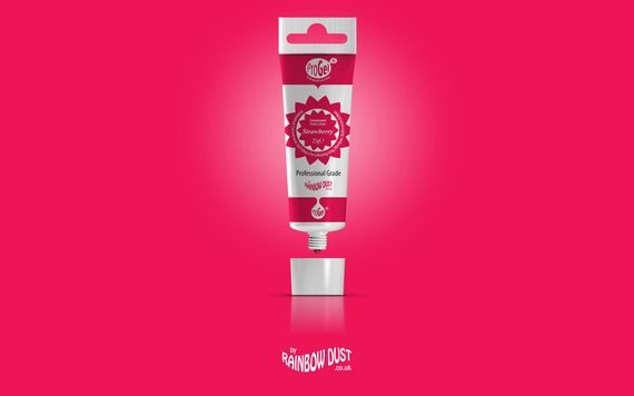 STRAWBERRY PROGEL - PROFESSIONAL FOOD GEL PAINT IN A TUBE (STRAWBERRY RED)