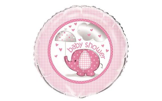 UMBRELLAPHANTS FOIL BALLOON "BABY SHOWER" - GIRL 45 CM