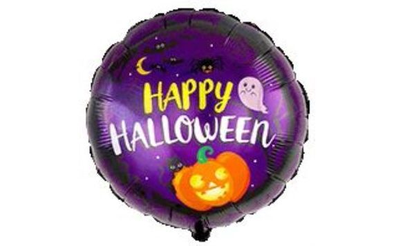 FÓLIOVÝ BALÓN - ŠŤASTNÝ HALLOWEEN - OKRÚHLY - 45 CM