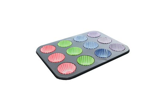 FORMA NEPŘILNAVÁ NA 12 MUFFINŮ + 72 PAPÍROVÝCH KOŠÍČKŮ JAKO DÁREK