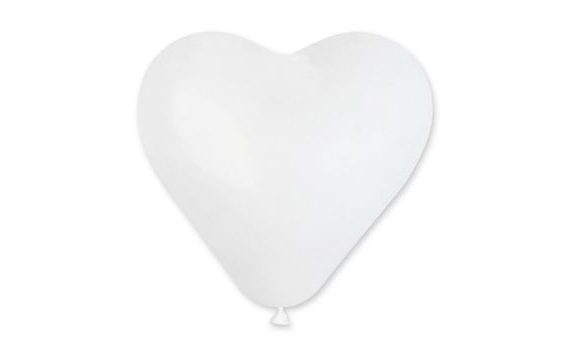 BALLOON HEART WHITE 1 PC