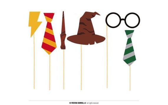 FOTODOPLŇKY - FOTOKOUTEK - KOUZELNÍK - ČARODĚJ - HARRY - 6 KS