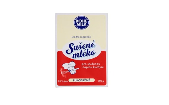 SUŠENÉ MLÉKO PLNOTUČNÉ 26% BOHEMILK 400 G