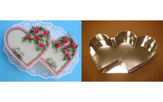 CAKE TIN DOUBLE HEART