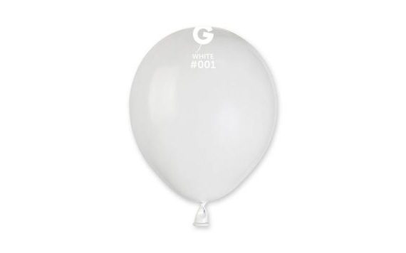 LATEX BALLOON MINI - 13 CM - PASTEL WHITE, 1 PC