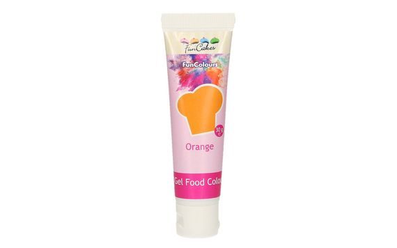 FUNCAKES EDIBLE FUNCOLOURS GEL - ORANGE 30 G