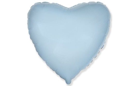 BALLOON FOIL 45 CM HEART LIGHT BLUE