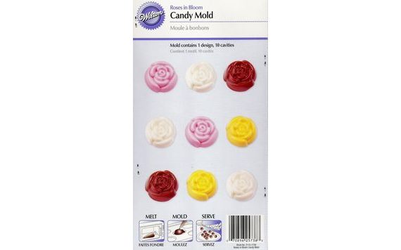 CHOCOLATE MOULDS ON A SHEET ROSE FLOWERS