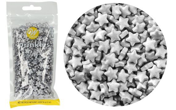 SUGAR SPRINKLES - STARS SILVER