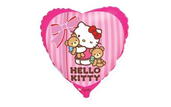 45 CM HELLO KITTY FOIL BALLOON WITH TEDDY BEARS