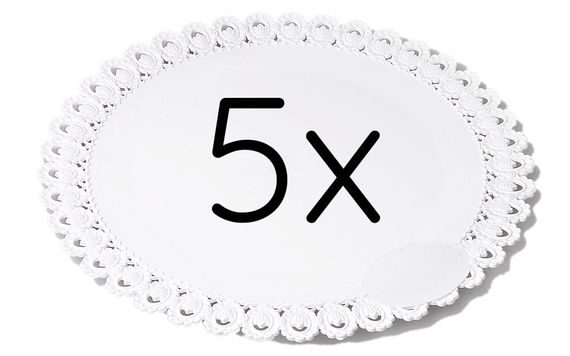 CAKE MAT 30 CM WITH LACE - SET OF 5