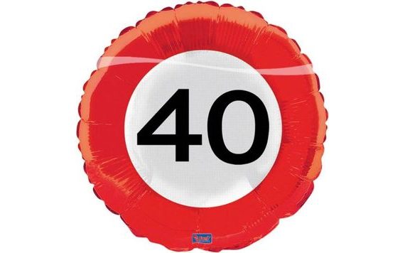 BALLOON FOIL TRAFFIC SIGN 40, 43 CM