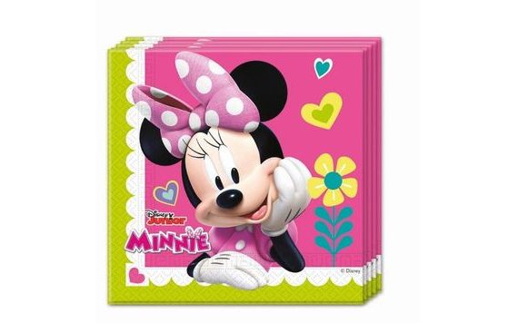 PAPÍROVÉ UBROUSKY - "MINNIE HAPPY HELPERS", 33X33 CM, 20 KS