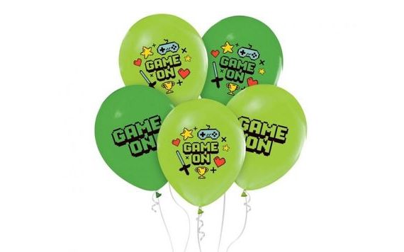 MINECRAFT BALLOONS - GAME ON - 30 CM - 5 PCS