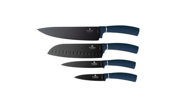 SADA NOŽŮ S NEPŘILNAVÝM POVRCHEM 4 KS AQUAMARINE METALLIC LINE