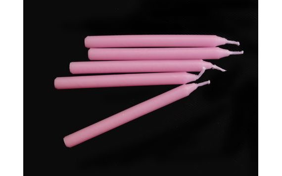 PINK CANDLES 12 PCS WITHOUT DRIP