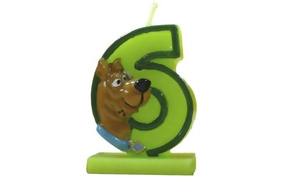SCOOBY DOO BIRTHDAY CAKE CANDLE - NUMBER 6