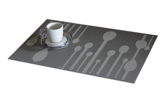 PLASTIC PLACEMAT - GREY WITH KITCHEN DECOR