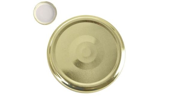GOLD METAL LID 82 MM - PACK OF 10